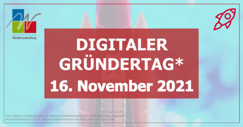 Plakat zum digitalen Gründertag