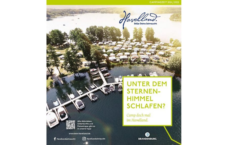 Cover des Flyers Campingzeit im Havelland