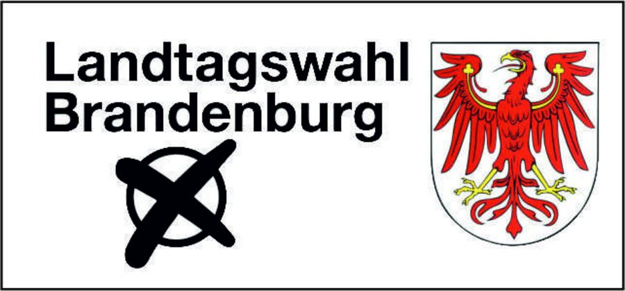 Logo für eine Landtagswahl, mit dem Brandenburger Adler