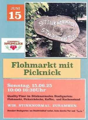 Flohmarkt mit Picknick Flohmarkt mit Picknick