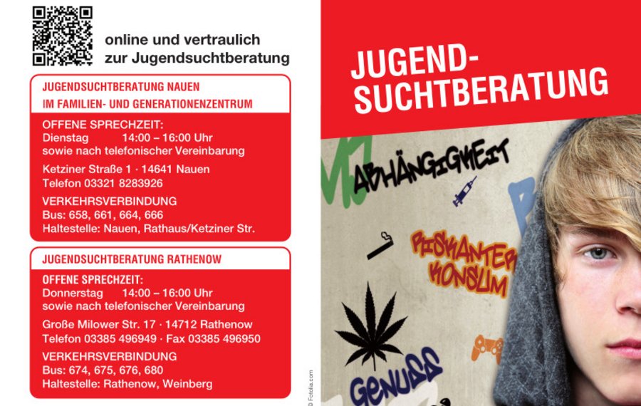 Flyer Jugendsuchtberatung