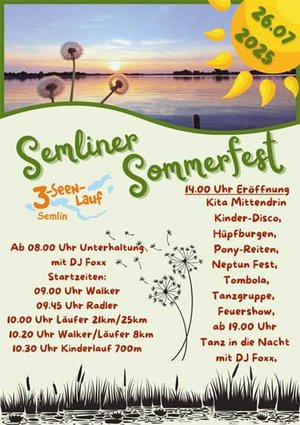 Semliner Sommerfest und 3-Seen-Lauf