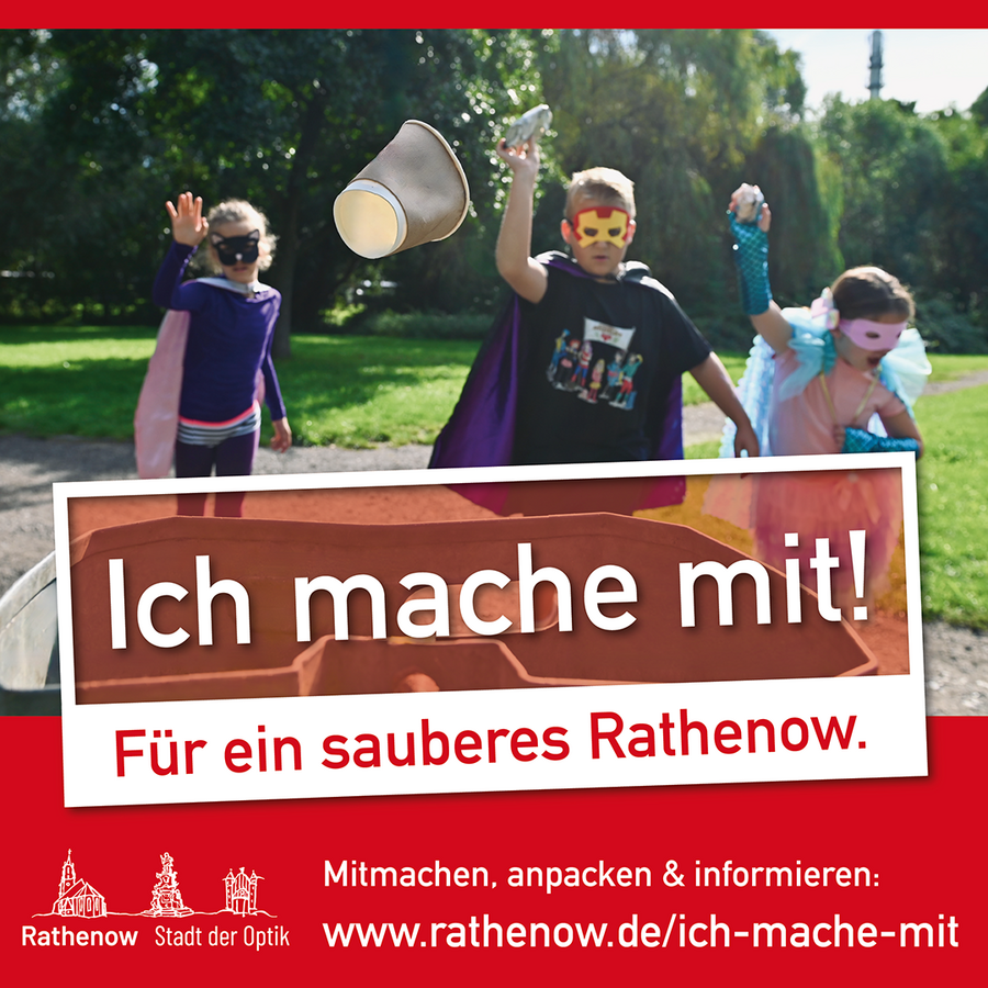 Bild zur Kampagne mit Kinder, die Müll wegwerfen