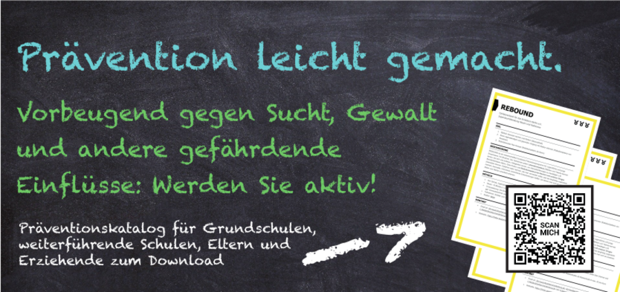 Flyer für den Präventionskatalog