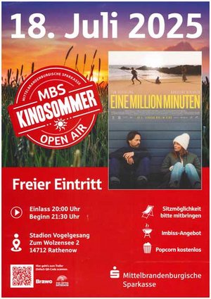 "Eine Million Minuten" - Open Air MBS Kinosommer "Eine Million Minuten" - Open Air MBS Kinosommer