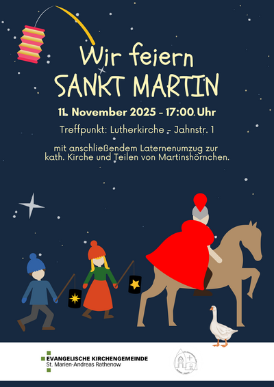 Sankt Martin mit Laternenumzug