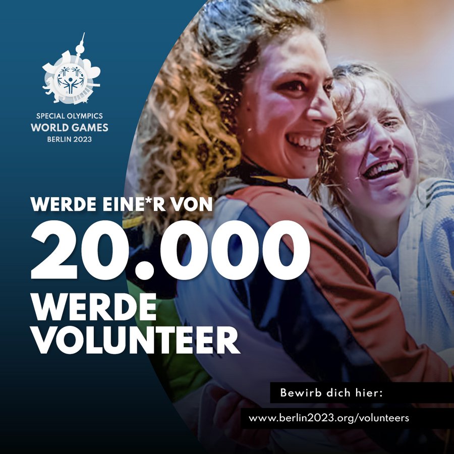 Plakat zum Volunteering zeigt zwei Frauen