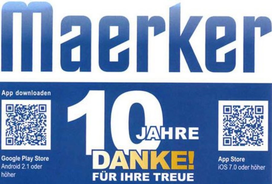 Dankekarte für 10 Jahre Maerker - 2019