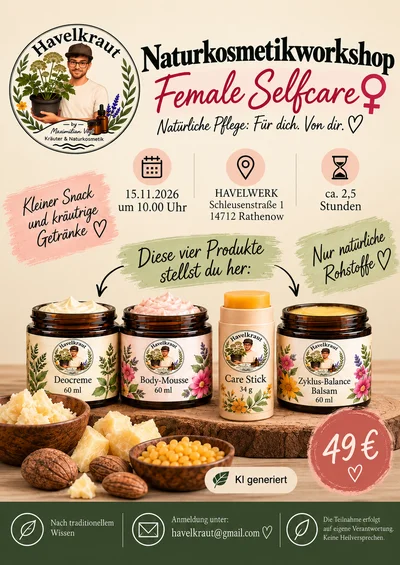 Naturkosmetikworkshop: Female Selfcare