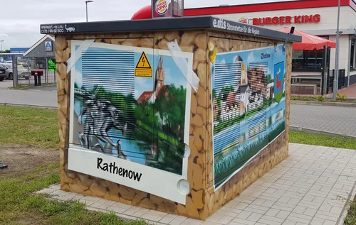 Trafostation mit Bild von Rathenow