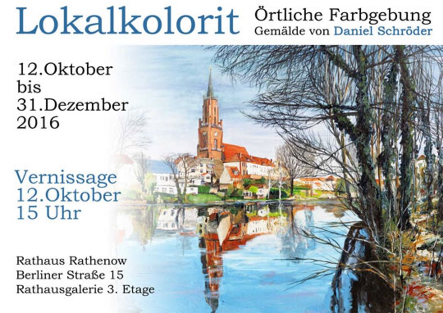 Plakat zur Ausstellung - Motiv ist die St-M.-Andreas Kirche vom Wasser aus gesehen