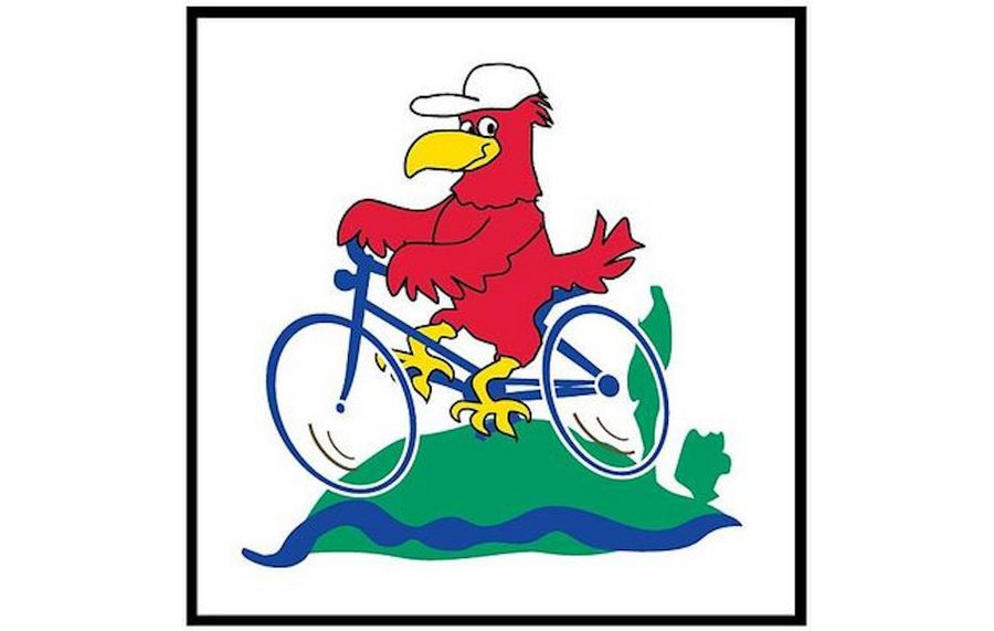 Logo Roter Adler auf Fahrrad