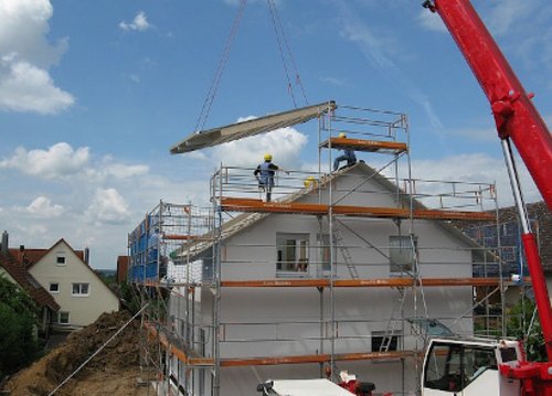 Baustelle Einfamilienhaus