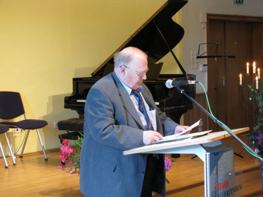 Günter Thonke bei der offiziellen Veranstaltung zur Verleihung der Ehrenbürgerschaft