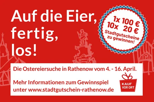 Plakat mit Ankündigung zur Osteraktion