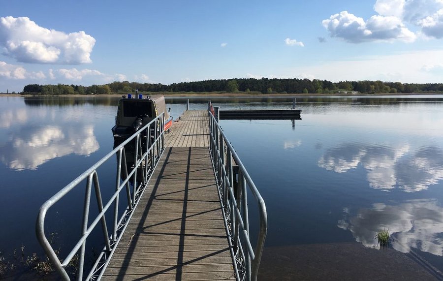 Blick auf den Gastanleger Semlin