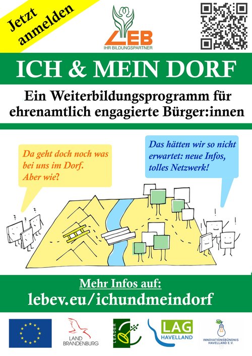 Plakat mit Hinweisen zum Schulungsprogramm