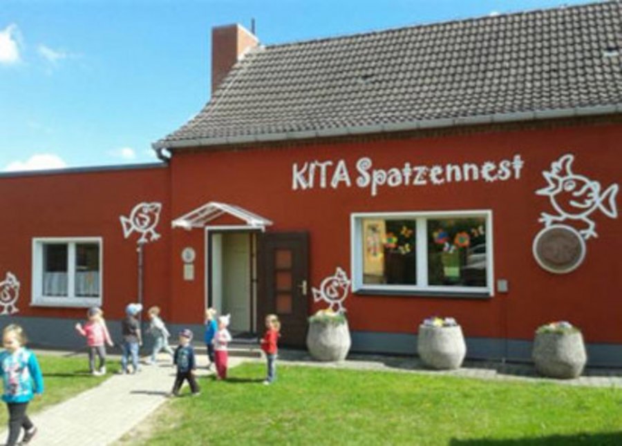 Gebäude der Kita Spatzennest