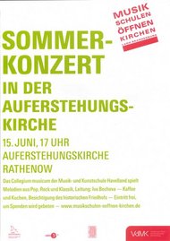 Sommerkonzert in der Auferstehungskirche Sommerkonzert in der Auferstehungskirche
