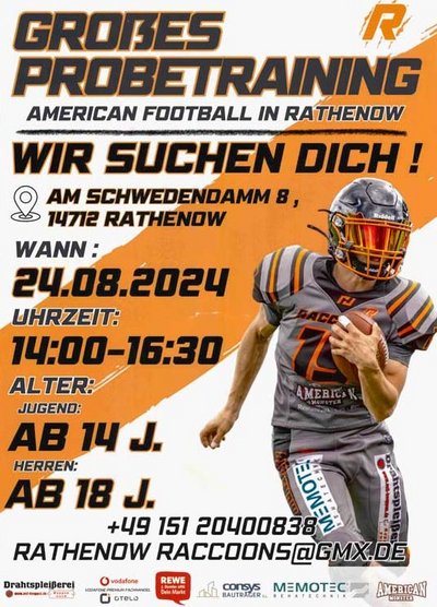 American Football - Großes Probetraining