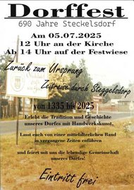 690 Jahre Steckelsdorf - Dorffest