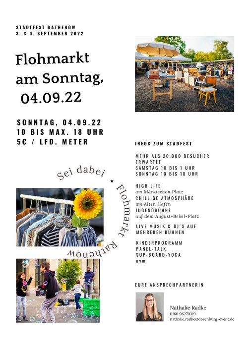 Flyer zum Flohmarkt und Stadtfest