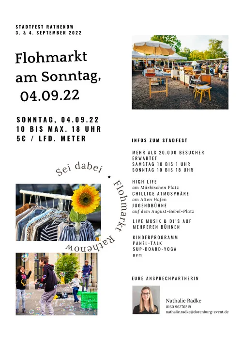 Flyer zum Flohmarkt und Stadtfest