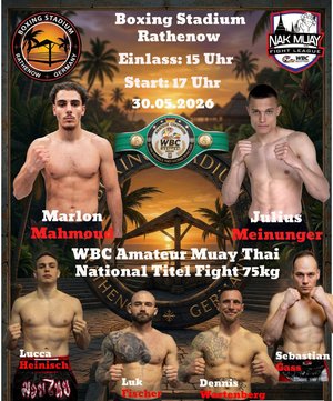WBC Amateur Muay Thai National Titel Fight 75 kg