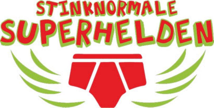 Logo der Stinknormalen Superhelden
