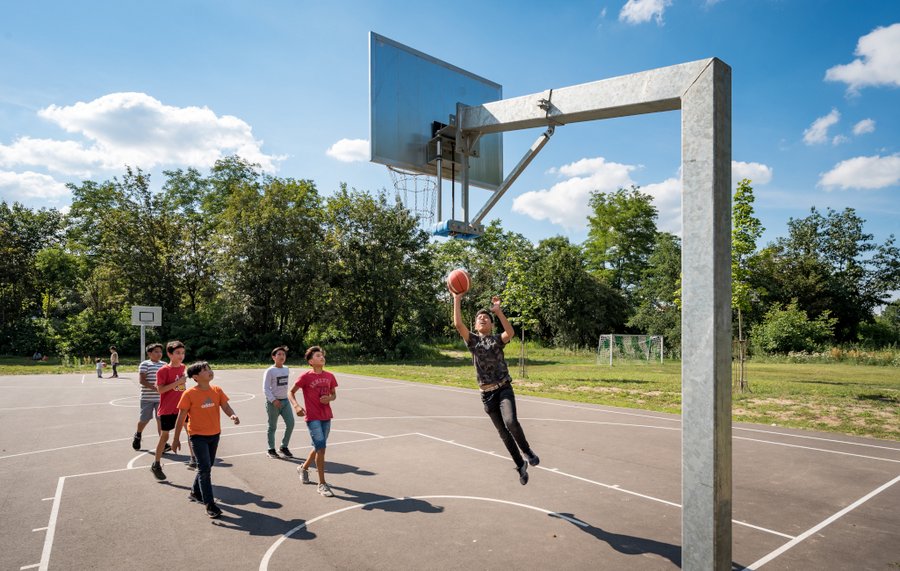 Basketballplatz auf dem Rideplatz