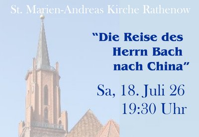 Die Reise des Herrn Bach nach China
