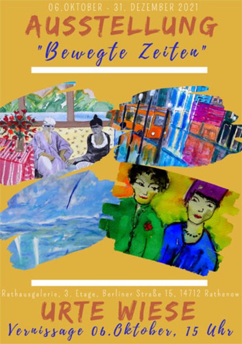 Gelbes Plakat zur Ausstellung
