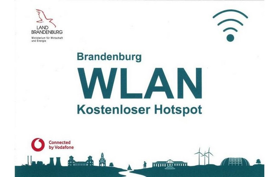 Schild freier WLAN Hotspot