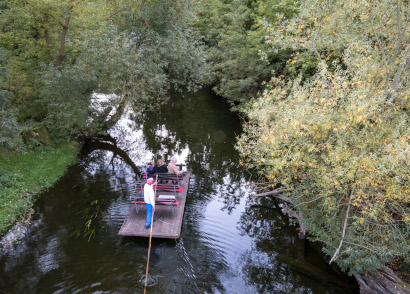 Floß auf dem Havelarm